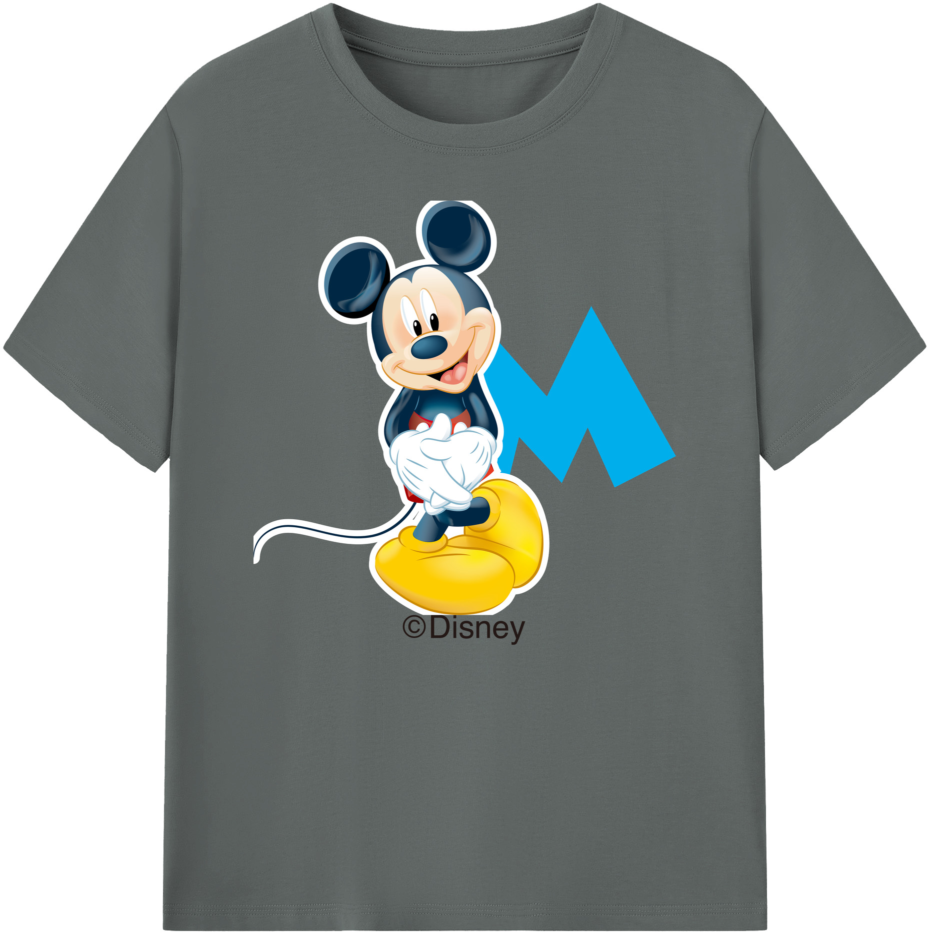 ミッキーマウス Mickey Mouse 綿100％ メンズ半袖Tシャツ｜肌触りやわらか＆通気性